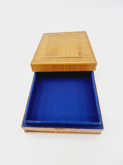 Boîte à bijoux intérieur velours bleu