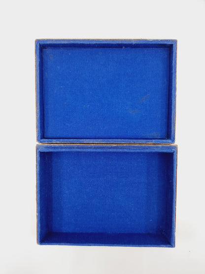 Boîte à bijoux intérieur velours bleu