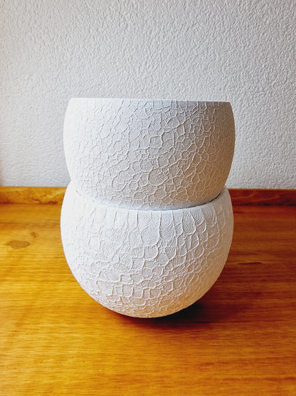 Cache-pot blanc (2 pièces)