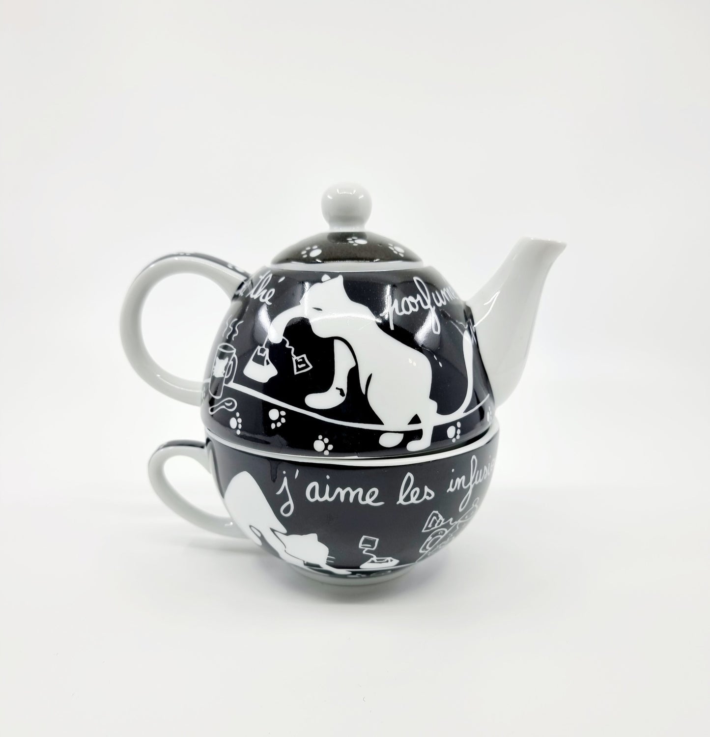 Théière & tasse - Chat