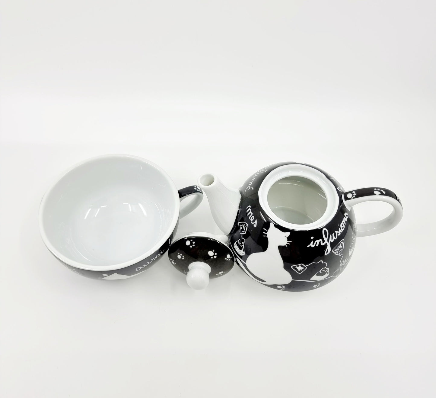 Théière & tasse - Chat