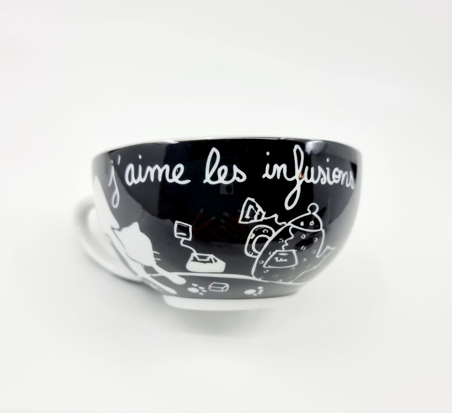 Théière & tasse - Chat