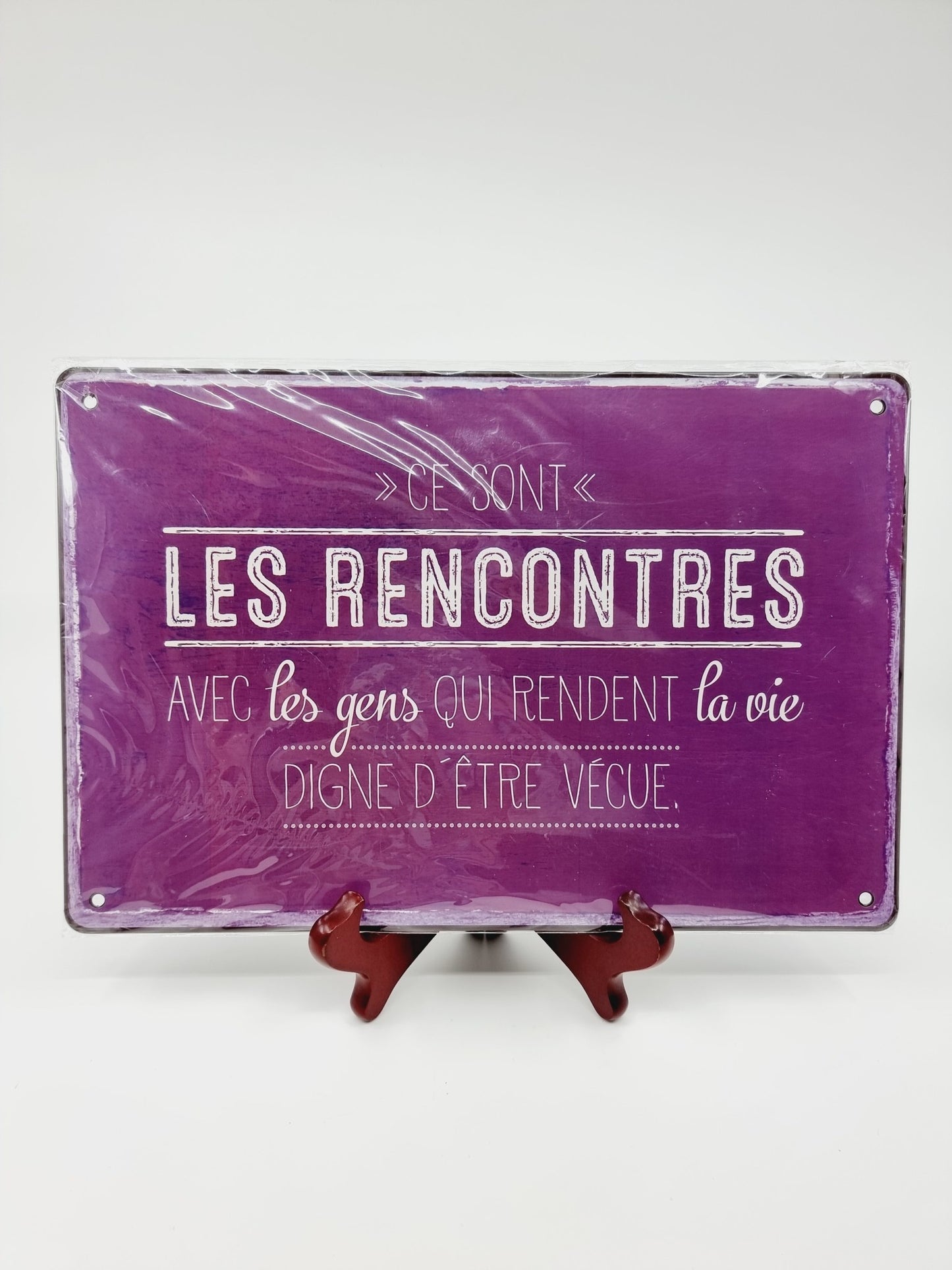 Plaque avec citation "les rencontres..."