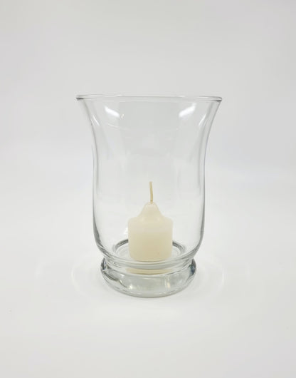 Vase/bougeoir évasé en verre