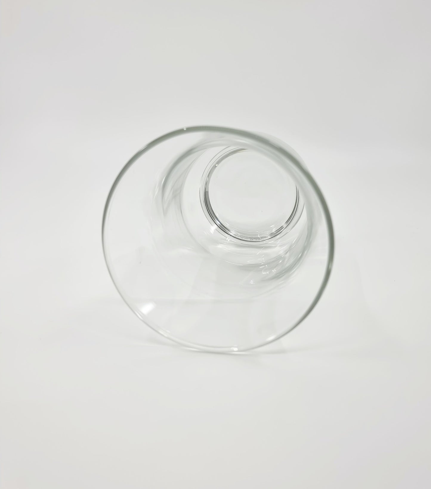 Vase/bougeoir évasé en verre