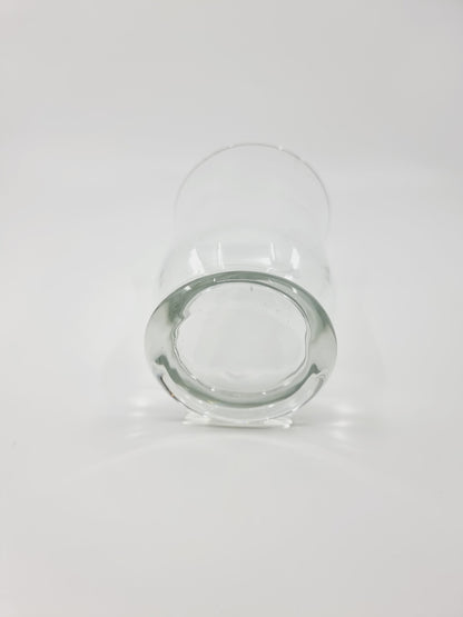 Vase/bougeoir évasé en verre