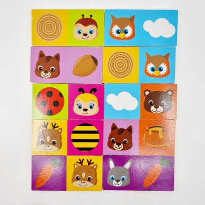 Domino à double face - animaux & chiffres