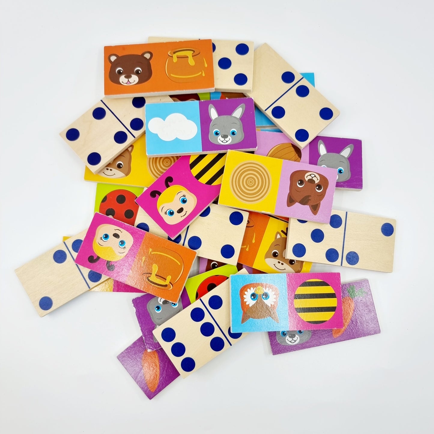 Domino à double face - animaux & chiffres