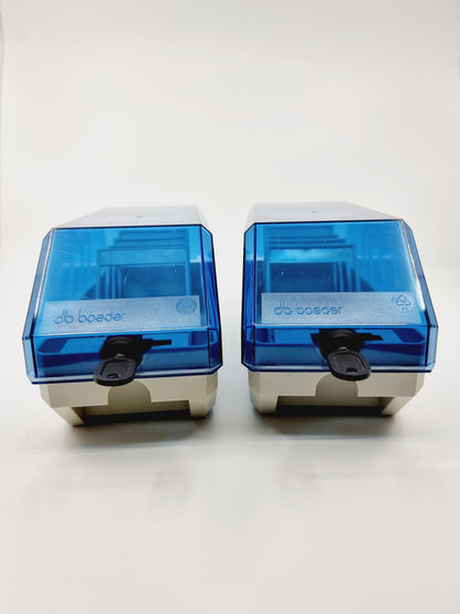 Boîte à fiches avec fermeture à clé (2 pièces)