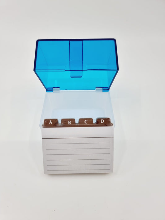 Boîte à fiches transportable