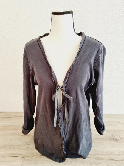 Jaquette ajourée en coton (SIZE : 36)