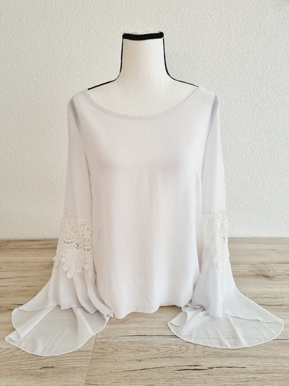 Blouse blanche transparente (SIZE : S/M)