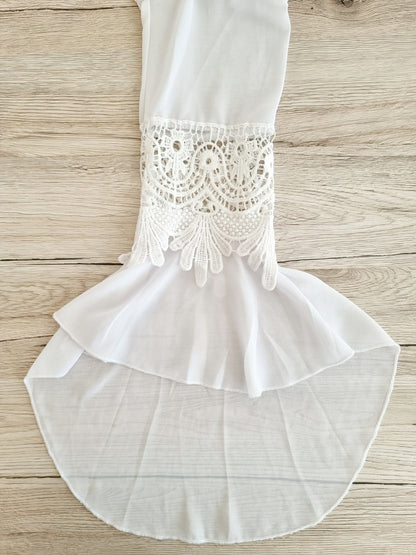 Blouse blanche transparente (SIZE : S/M)