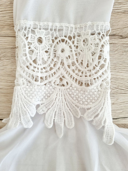 Blouse blanche transparente (SIZE : S/M)