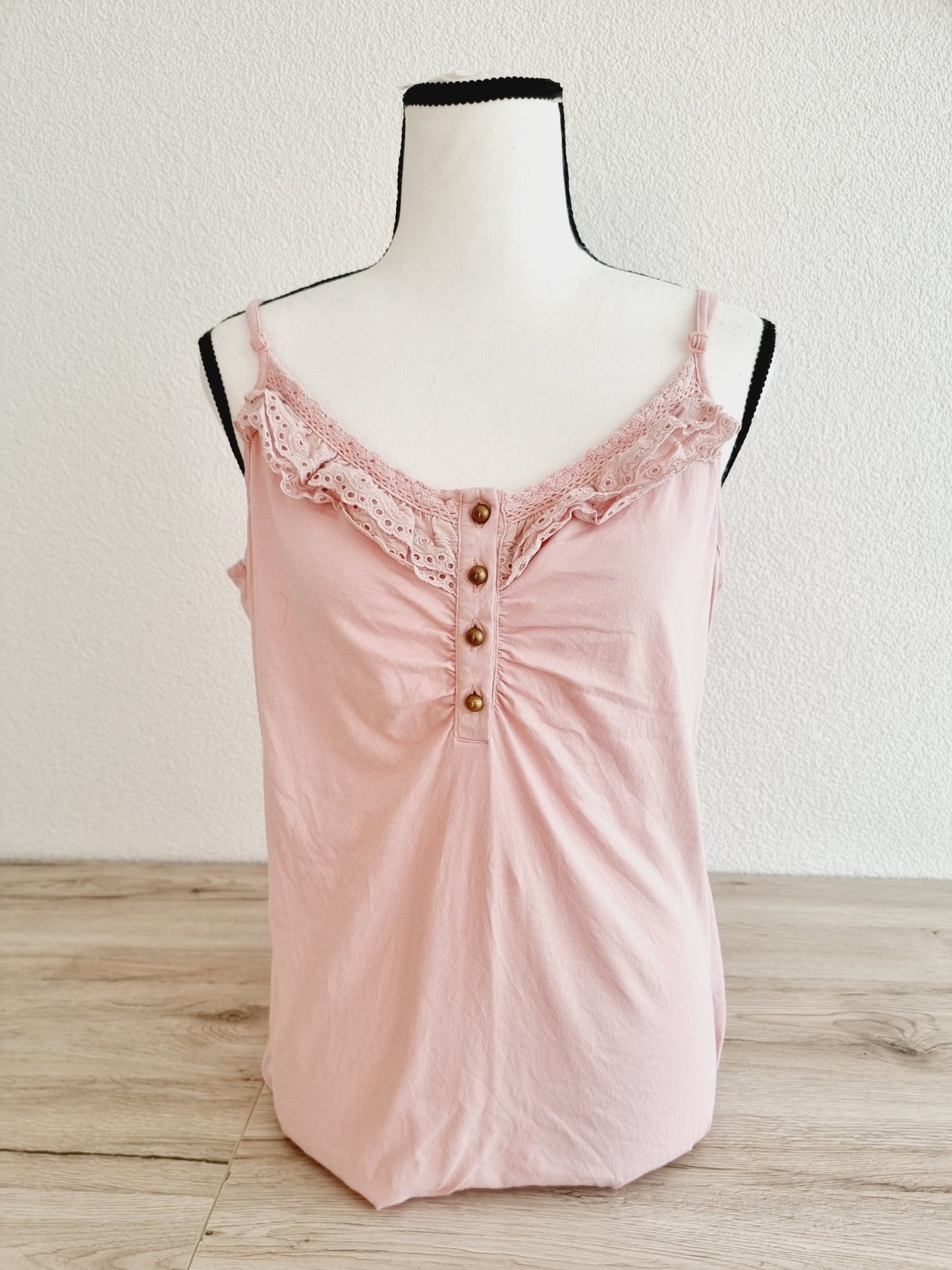 Top rose pâle à dentelle (SIZE XL)