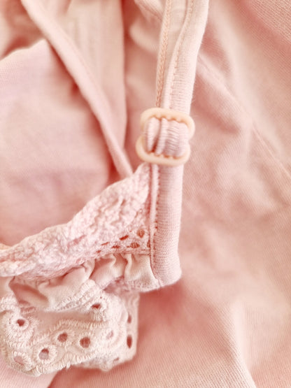 Top rose pâle à dentelle (SIZE XL)