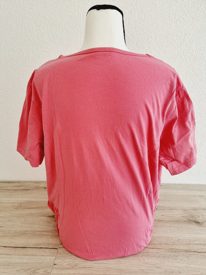 T-shirt rose brodé (SIZE : EUR 46)