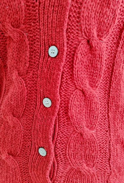 Jaquette rouge en maille (SIZE : M)