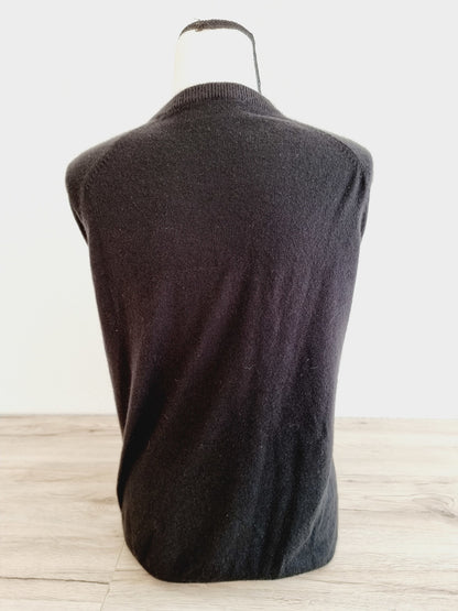 Pull noir col en V (SIZE : M)