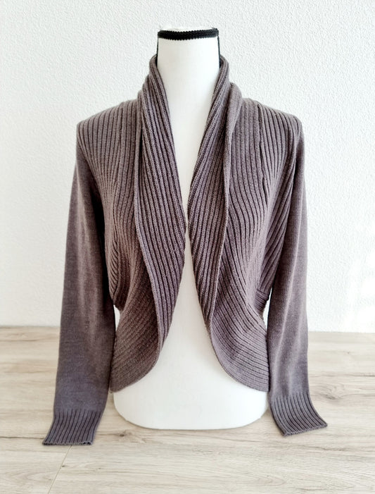 Cardigan court gris taupe (SIZE : S)