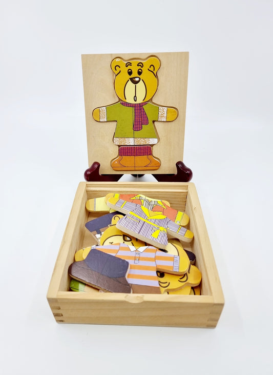 Puzzle à encastrement - ours à habiller