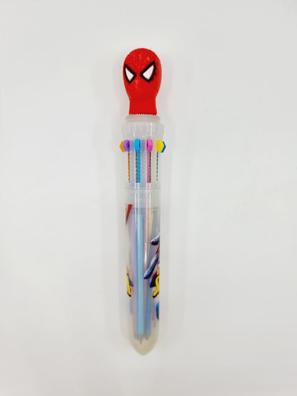 Stylo à bille 10 couleurs - Spider-Man