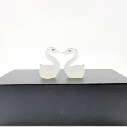 Bibelot - Couple de cygnes en verre