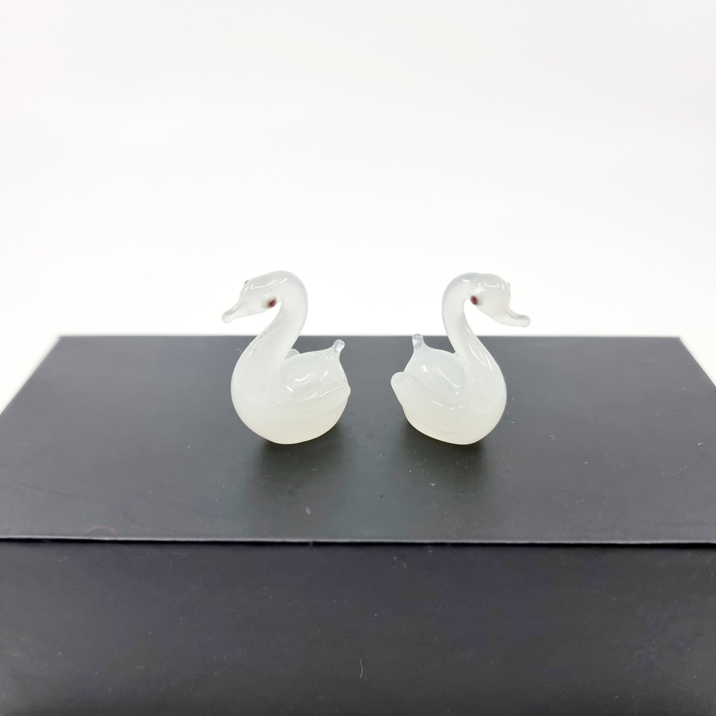 Bibelot - Couple de cygnes en verre