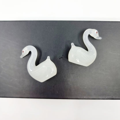 Bibelot - Couple de cygnes en verre