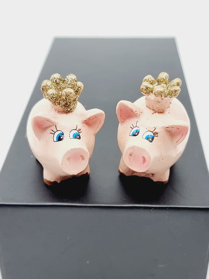 Bibelot - Cochon porte-bonheur (2 pièces)