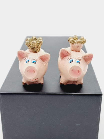 Bibelot - Cochon porte-bonheur (2 pièces)