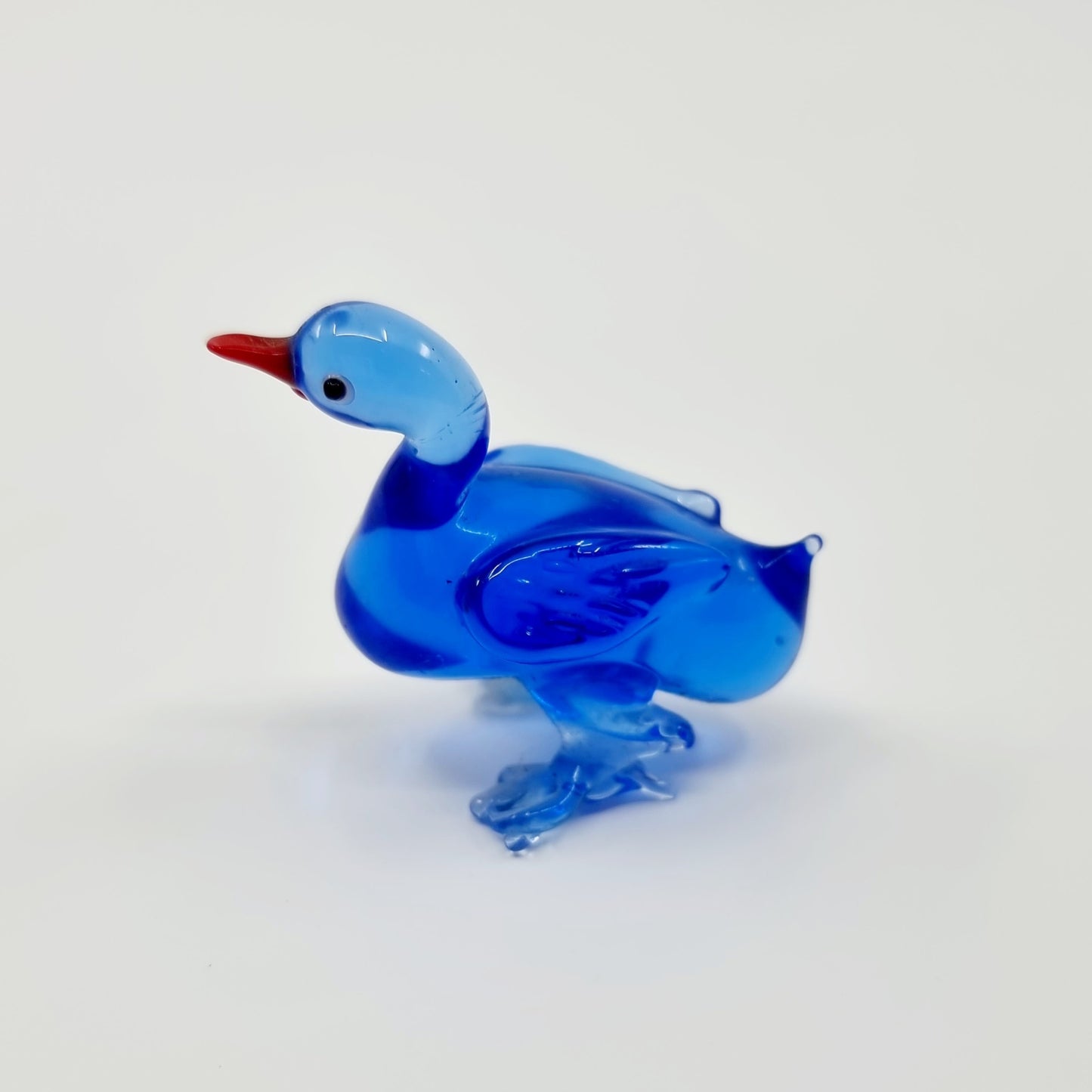 Bibelot - Canard bleu en verre