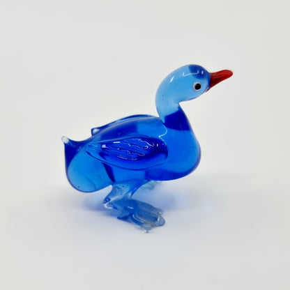 Bibelot - Canard bleu en verre