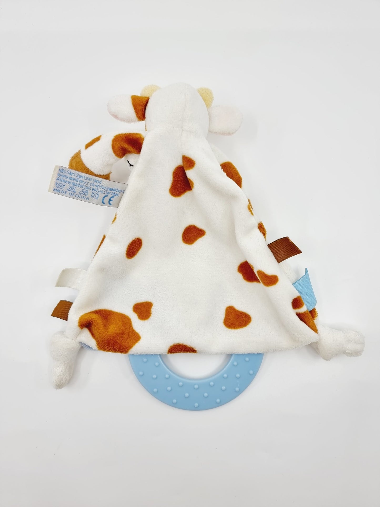 Doudou avec demi anneau de dentition - vache