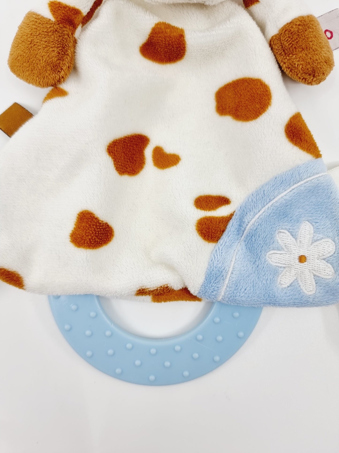 Doudou avec demi anneau de dentition - vache