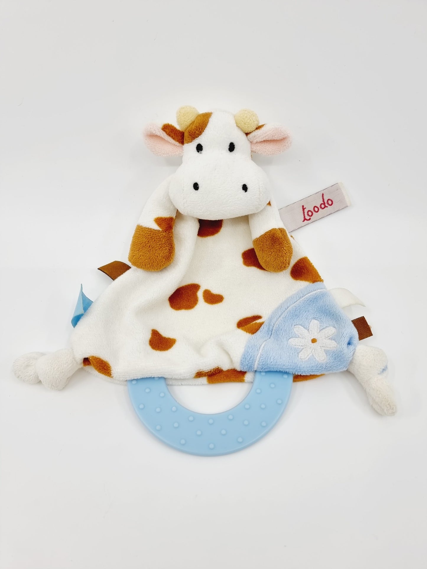 Doudou avec demi anneau de dentition - vache