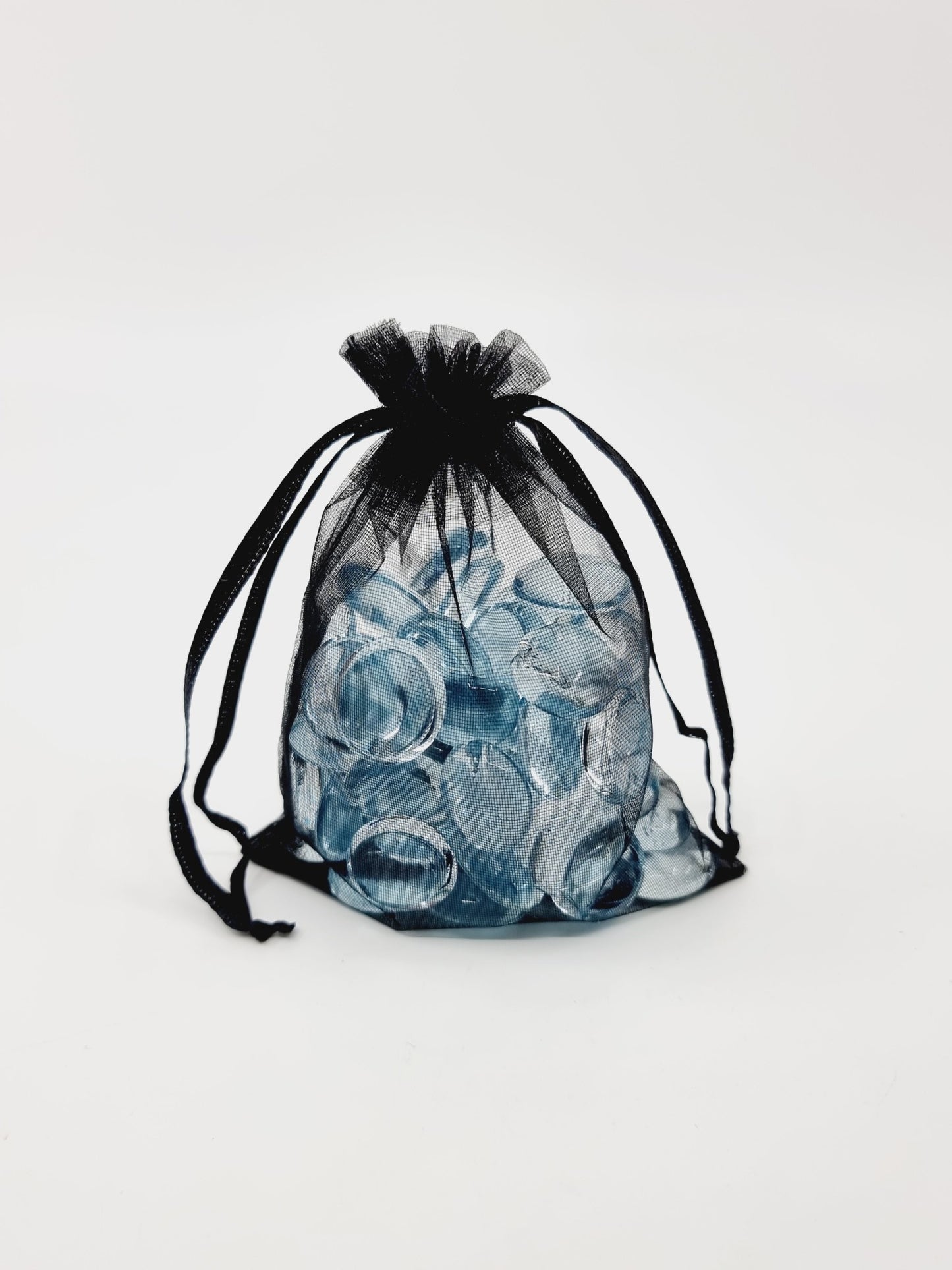 Pierres décoratives en verre - bleu (60 pièces)