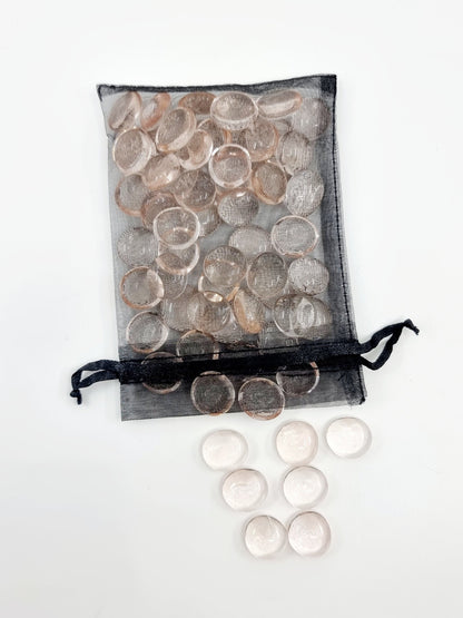 Pierres décoratives en verre - rose (60 pièces)