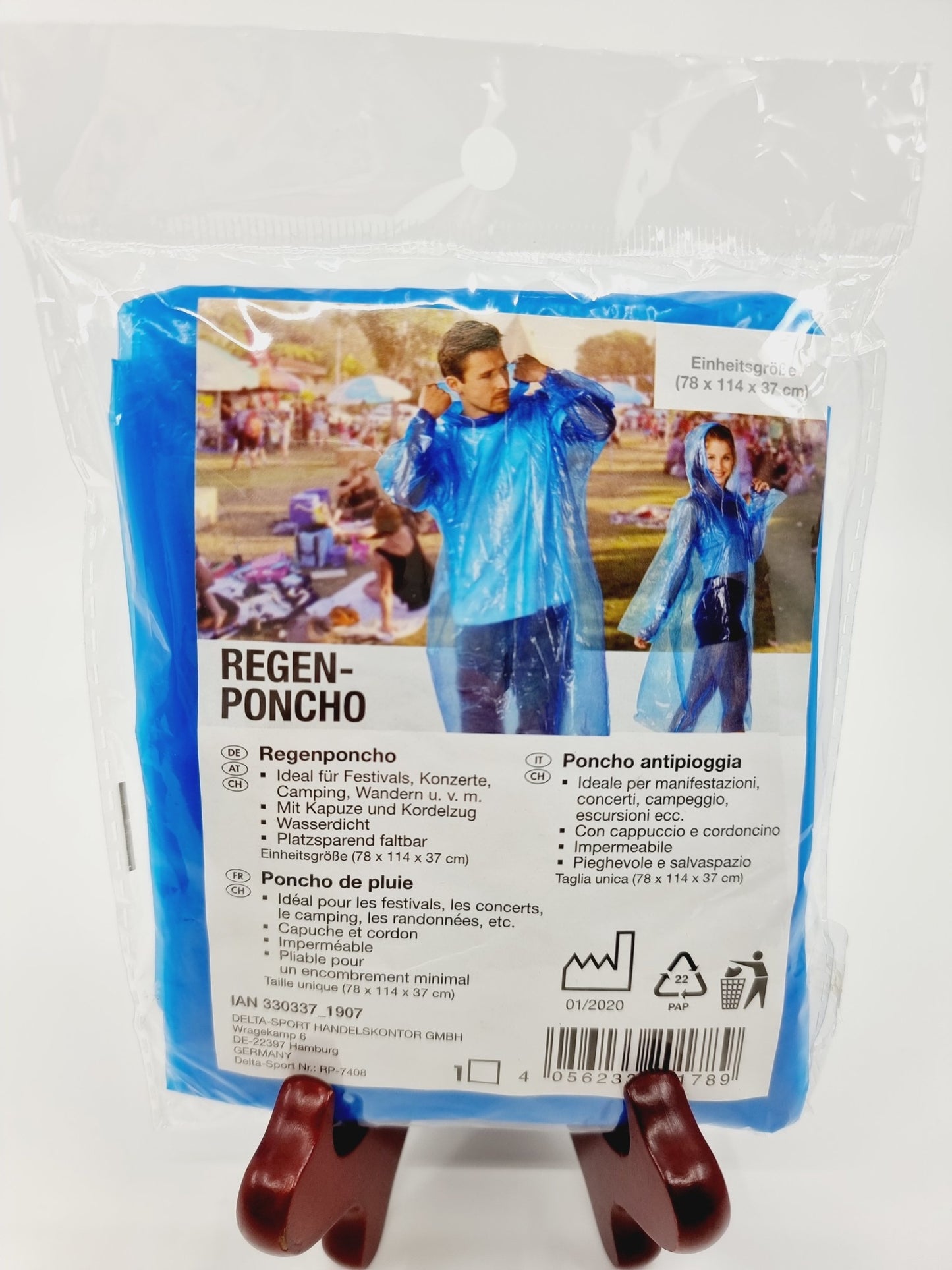 Poncho imperméable - Bleu