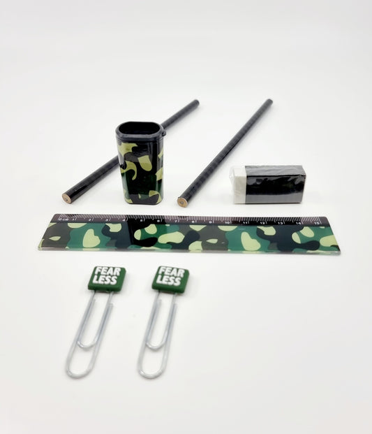Set de papeterie - Military (8 pièces)