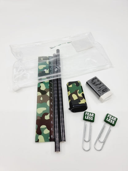 Set de papeterie - Military (8 pièces)