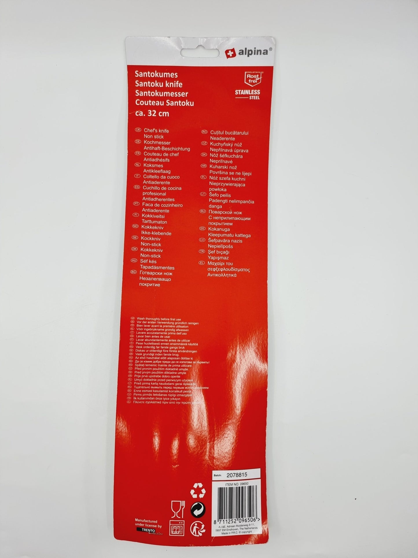 Couteau Santoku antiadhésif