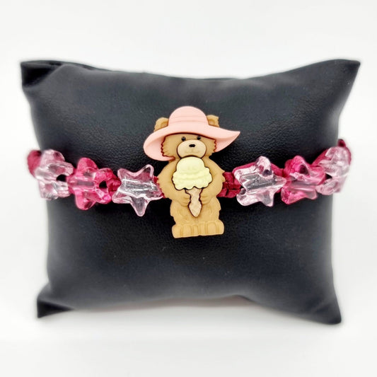 Bracelet - bordeaux/ours à la glace