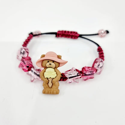 Bracelet - bordeaux/ours à la glace