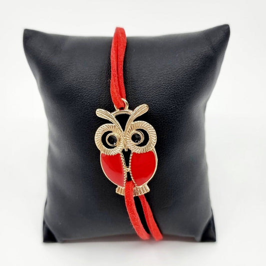Bracelet - rouge/hibou