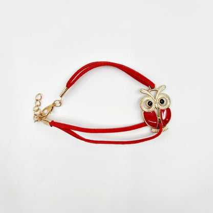 Bracelet - rouge/hibou