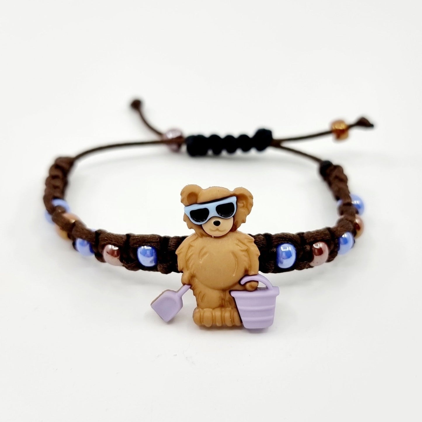 Bracelet - marron/ours à la plage