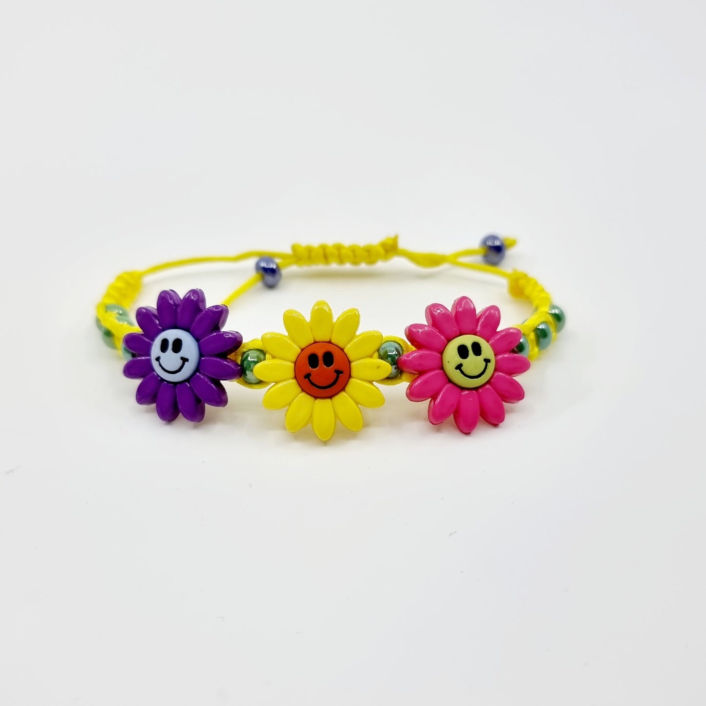 Bracelet - jaune/trio de fleurs