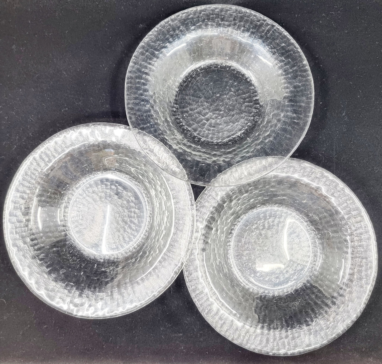 Assiette creuse en verre (3 pièces)