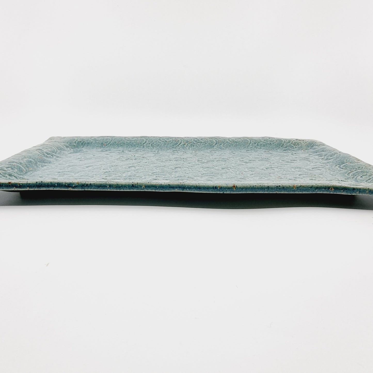 Plat rectangulaire bleu